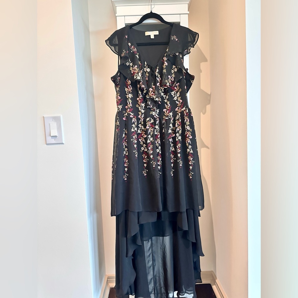 Lauren Conrad Runway Black Floral Maxi Dress